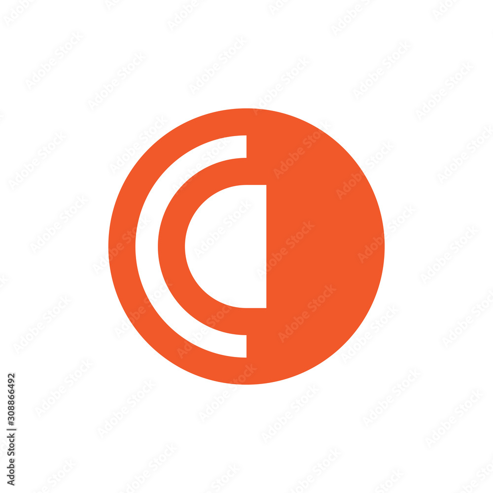 letter c simple geometric circle logo vector letter c simple geometric circle logo vector