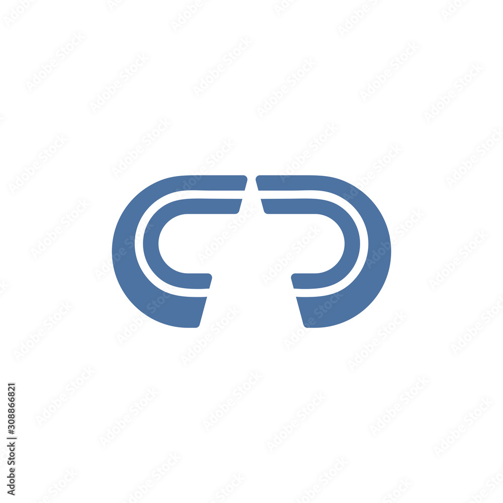 letter cc stripes geometric logo vector letter cc stripes geometric logo vector