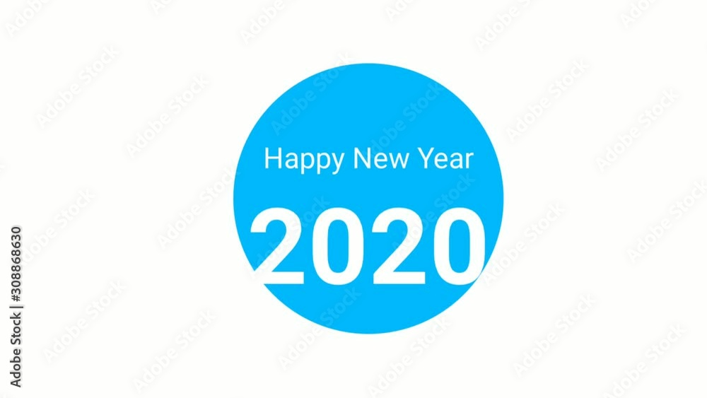 Happy New Year Text in motion graphic animation Happy New Year Text in motion graphic animation