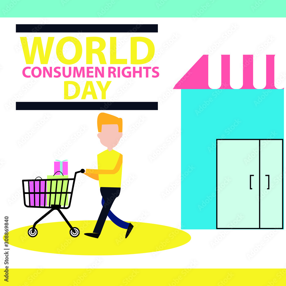Vector Illustration Consumer Rights Day design template, banner, landing page, bakcground Vector Illustration Consumer Rights Day design template, banner, landing page, bakcground