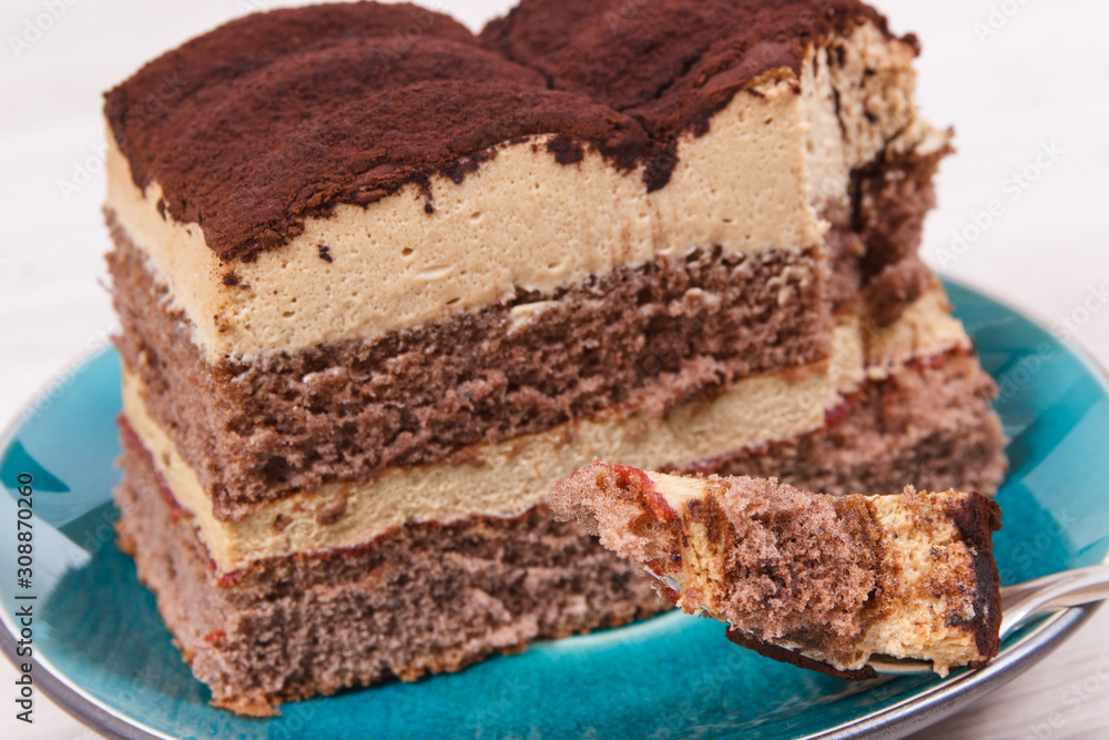 Tasty creamy tiramisu cake for different occasions or holidays. Delicious dessert Tasty creamy tiramisu cake for different occasions or holidays. Delicious dessert