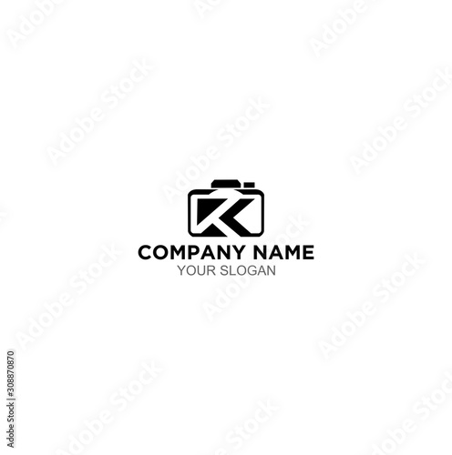 KT Photography Logo Design Vector