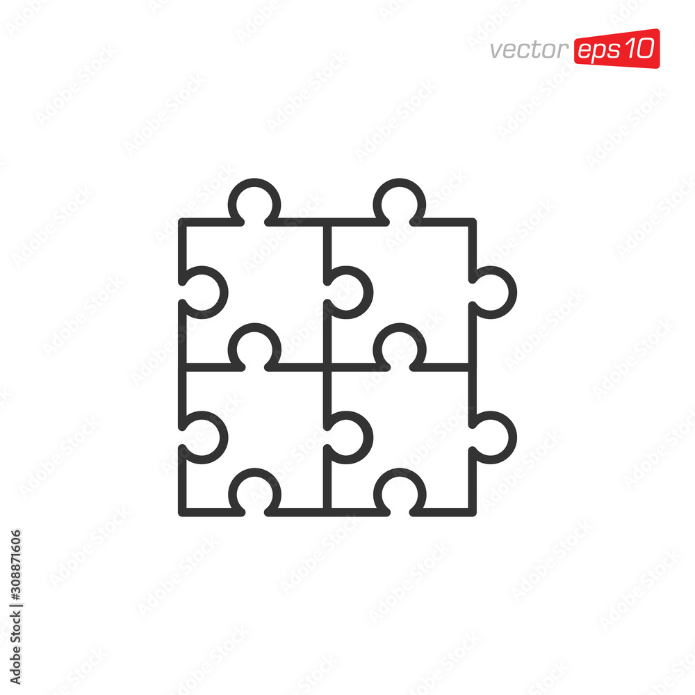 Puzzle Icon Design Vector Template Puzzle Icon Design Vector Template