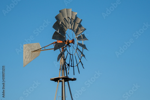 old farm metal windmill