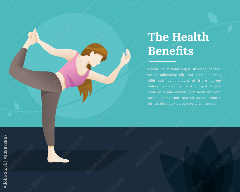 Vector illustration of yoga for health Vector illustration of yoga for health