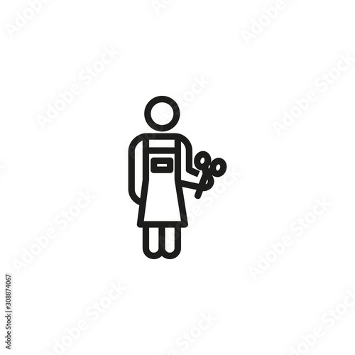 Fotografía Barber thin line icon