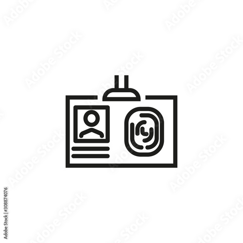 Biometric ID thin line icon. Biometric, identification, security isolated outline sign. Safety and authorization concept. Vector illustration symbol element for web design and apps