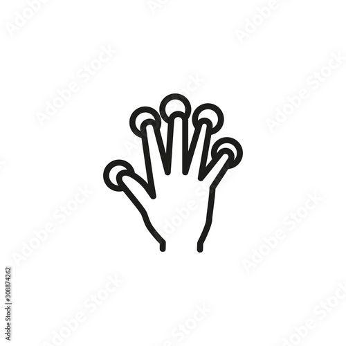 Fingerprint identity thin line icon. Biometric, identification, security isolated outline sign. Safety and authorization concept. Vector illustration symbol element for web design and apps