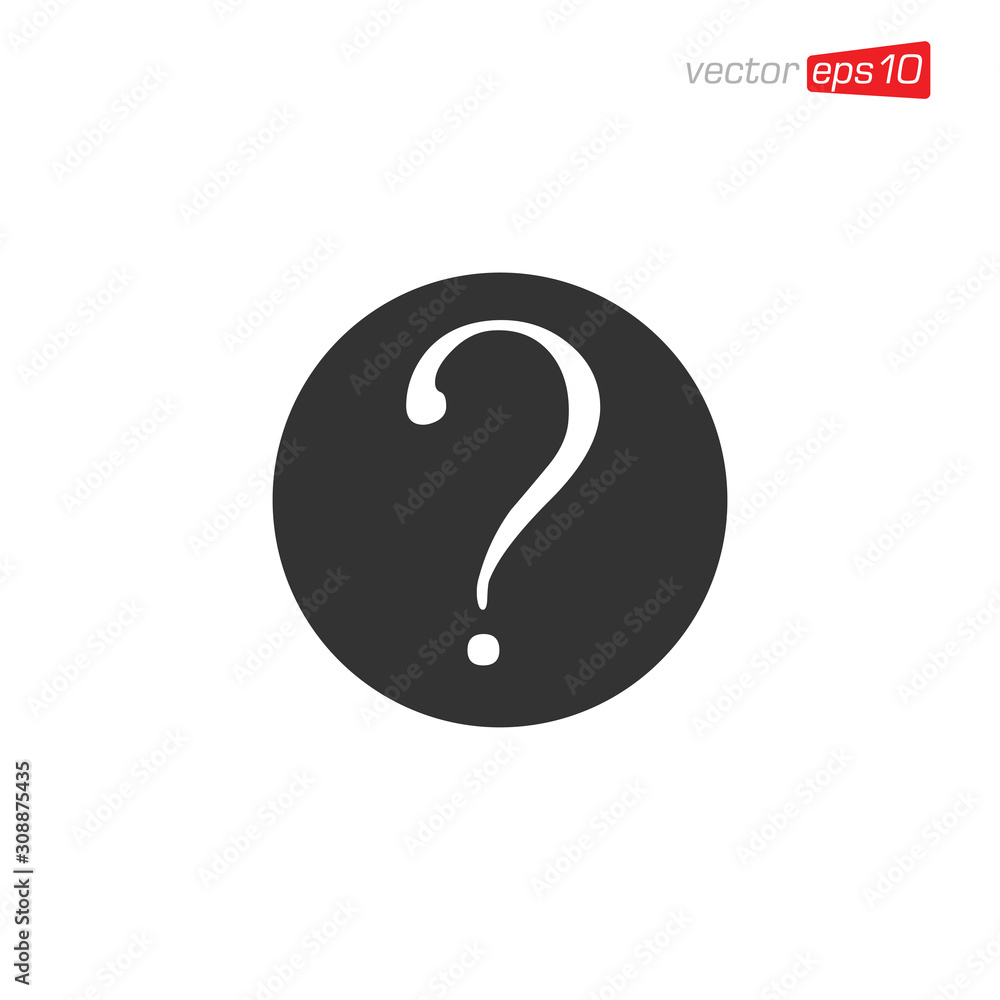Naklejka premium Question Symbol Icon Design Vector