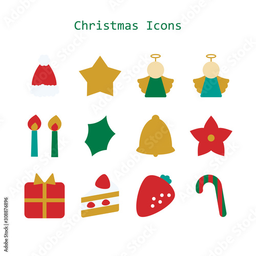 Wallpaper Mural クリスマスアイコン12種セット Torontodigital.ca