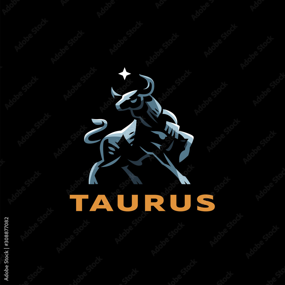 Muscular Bull with horns. Muscular Bull with horns.