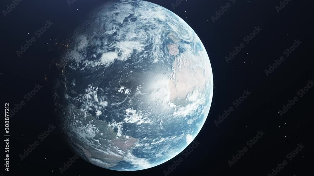 Animated VFX earth with atmosphere zoom out Animated VFX earth with atmosphere zoom out