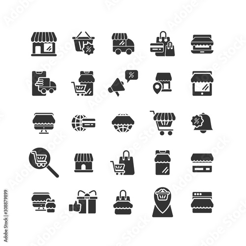 Online Shopping solid icon ...