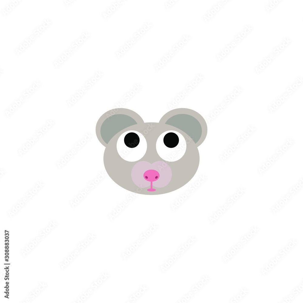 cute mouse face vector illustration. mouse face design template cute mouse face vector illustration. mouse face design template