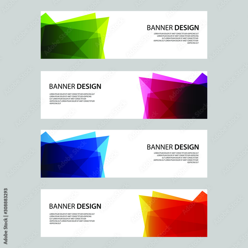Naklejka premium Vector Abstract design banner web template