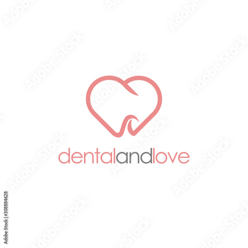 Tooth Teeth Dentist Dental dentistry Heart Love logo design inspiration