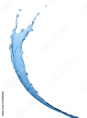 Water splash isolated on white background with clipping path