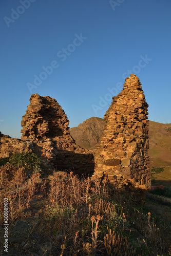Castle ruins at Kalekoy - turkish aegean island Gokceada (Imbros)