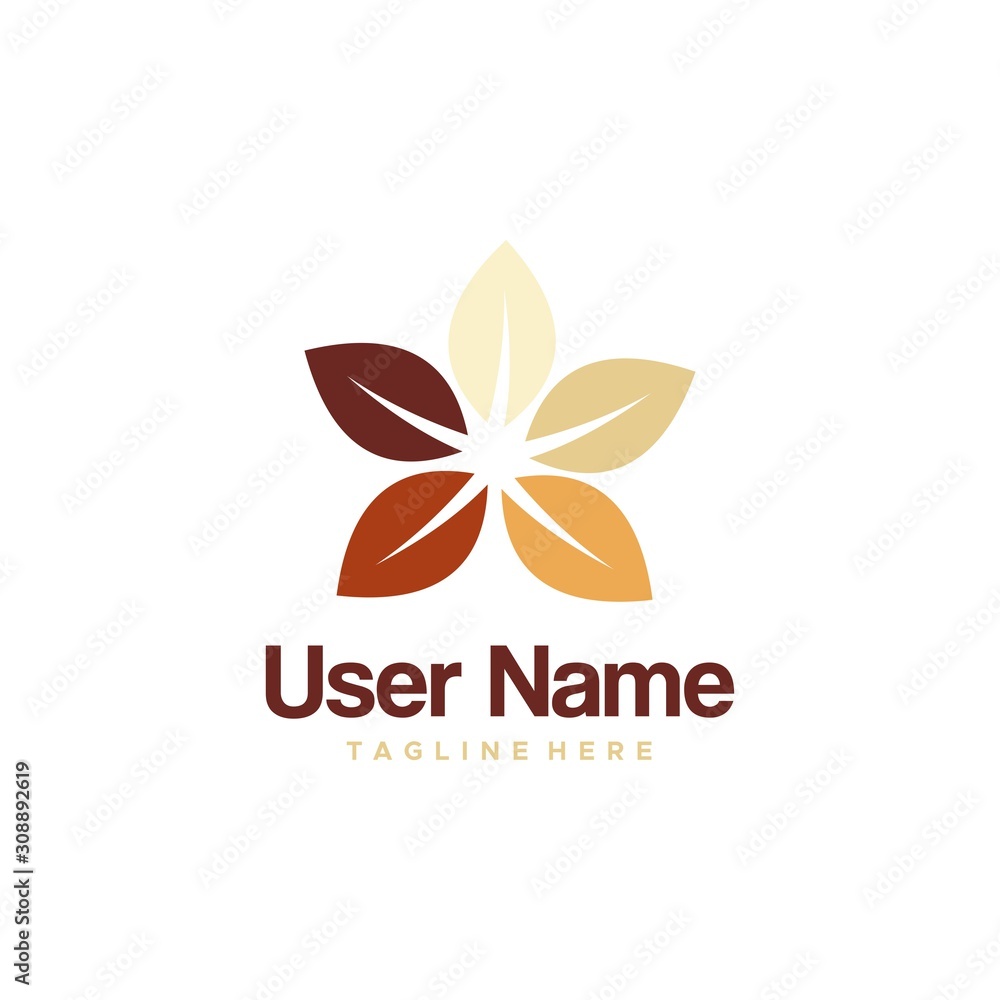Abstract Leaf Company Logo Design Tamplate Abstract Leaf Company Logo Design Tamplate