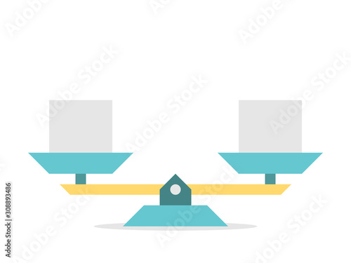 Seesaw scale, balance, equal