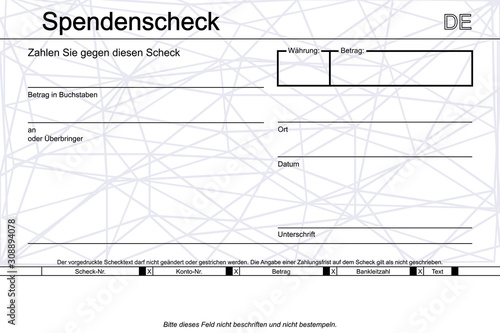 Scheck geometrisch blau