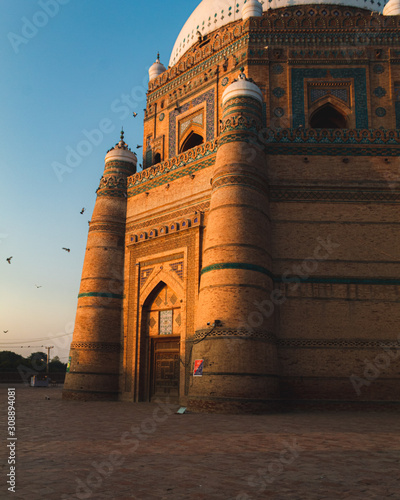 First Light kissing the side of Tomb of Shah Rukn e Alam