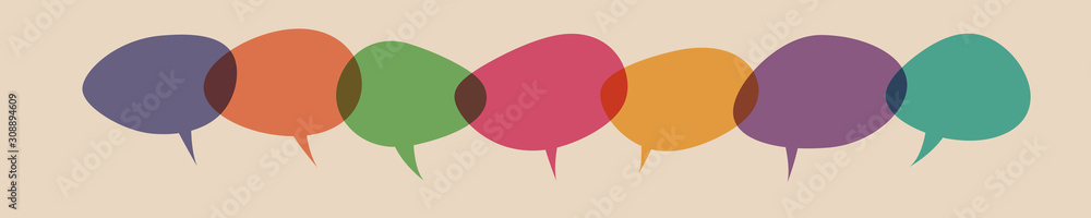 retro speech bubble communication concept