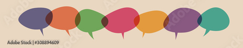 retro speech bubble communication concept