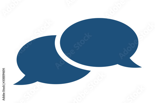blue simole speech bubbles  - comments opinion