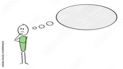 Stick Figure - thougt bubble
