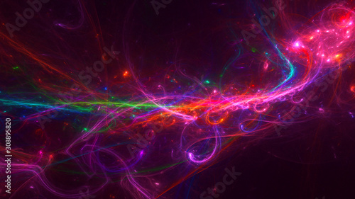 Fractal 3D rendering abstract light background © BetiBup33