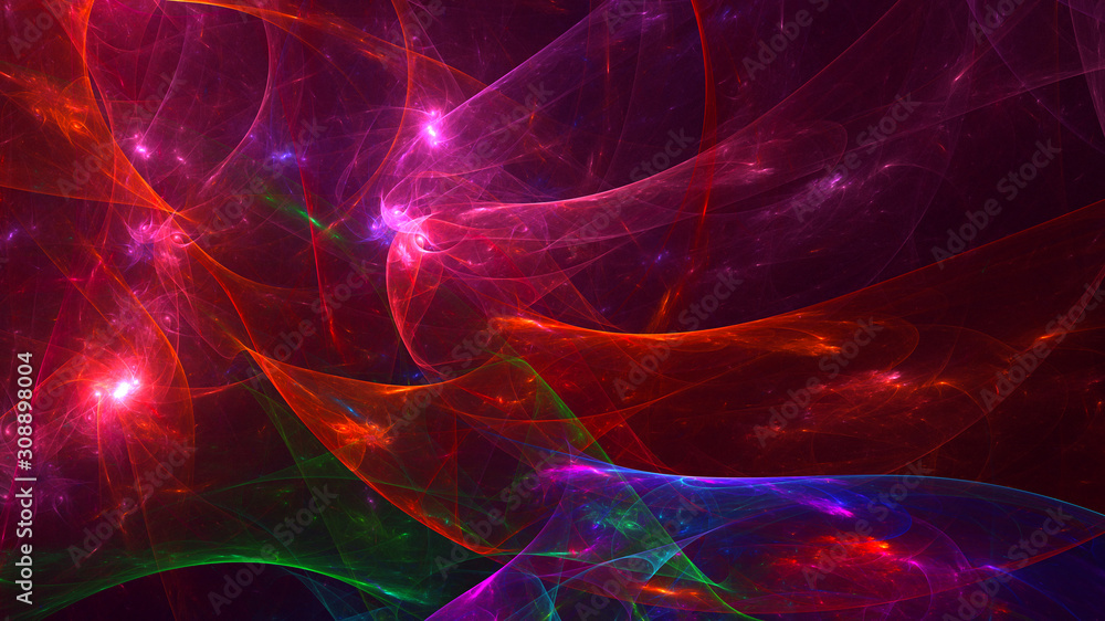 Obraz premium Fractal 3D rendering abstract light background