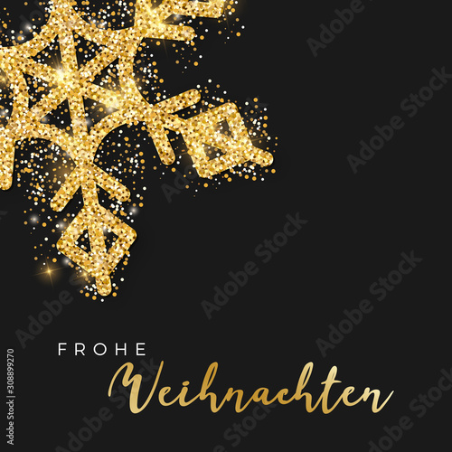 Weihnachtsgruß Glitzerflocke
