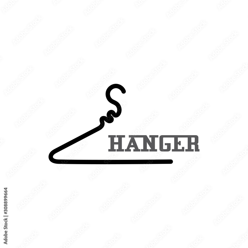 Hanger cloth icon flat design concept vector template Hanger cloth icon flat design concept vector template