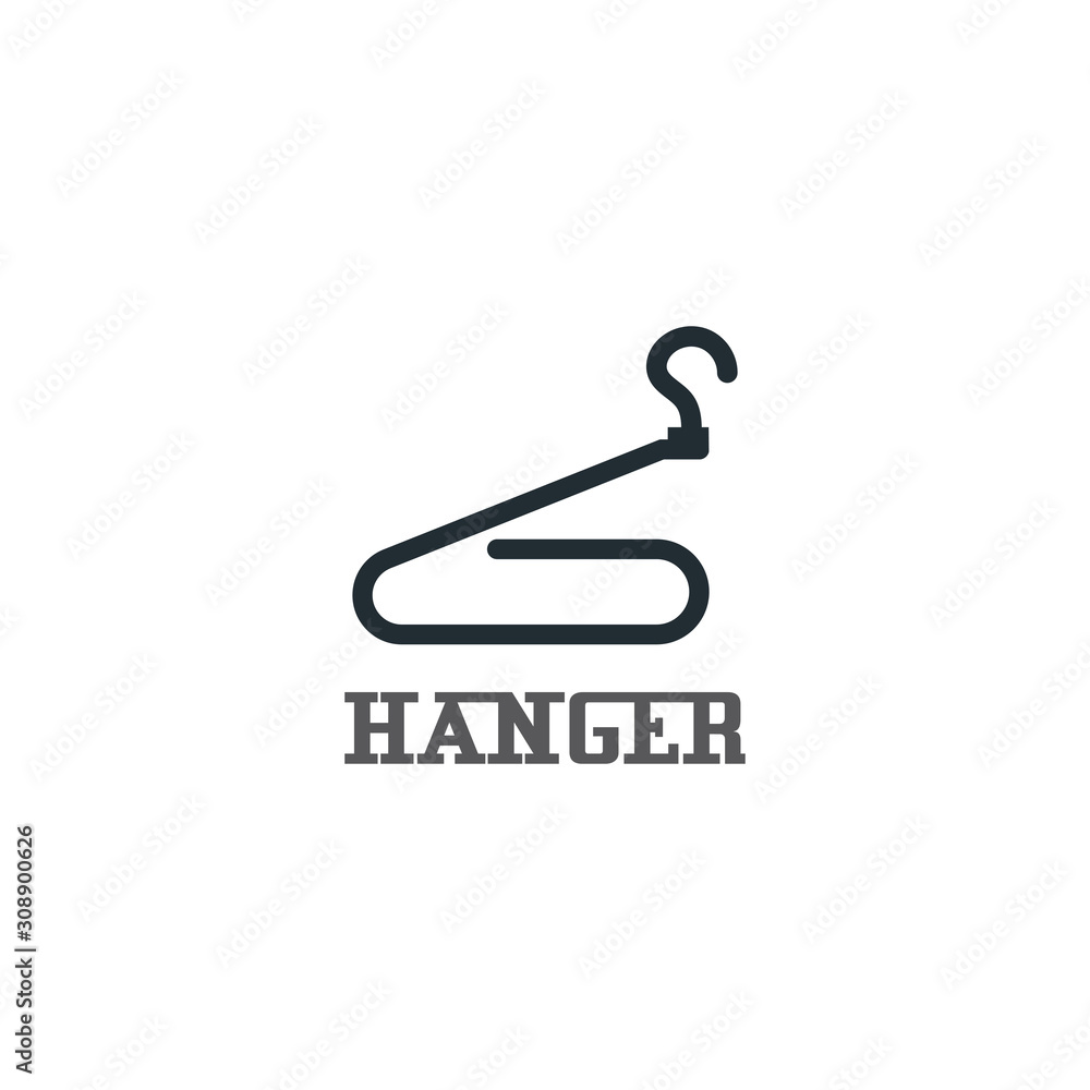 Hanger cloth icon flat design concept vector template Hanger cloth icon flat design concept vector template