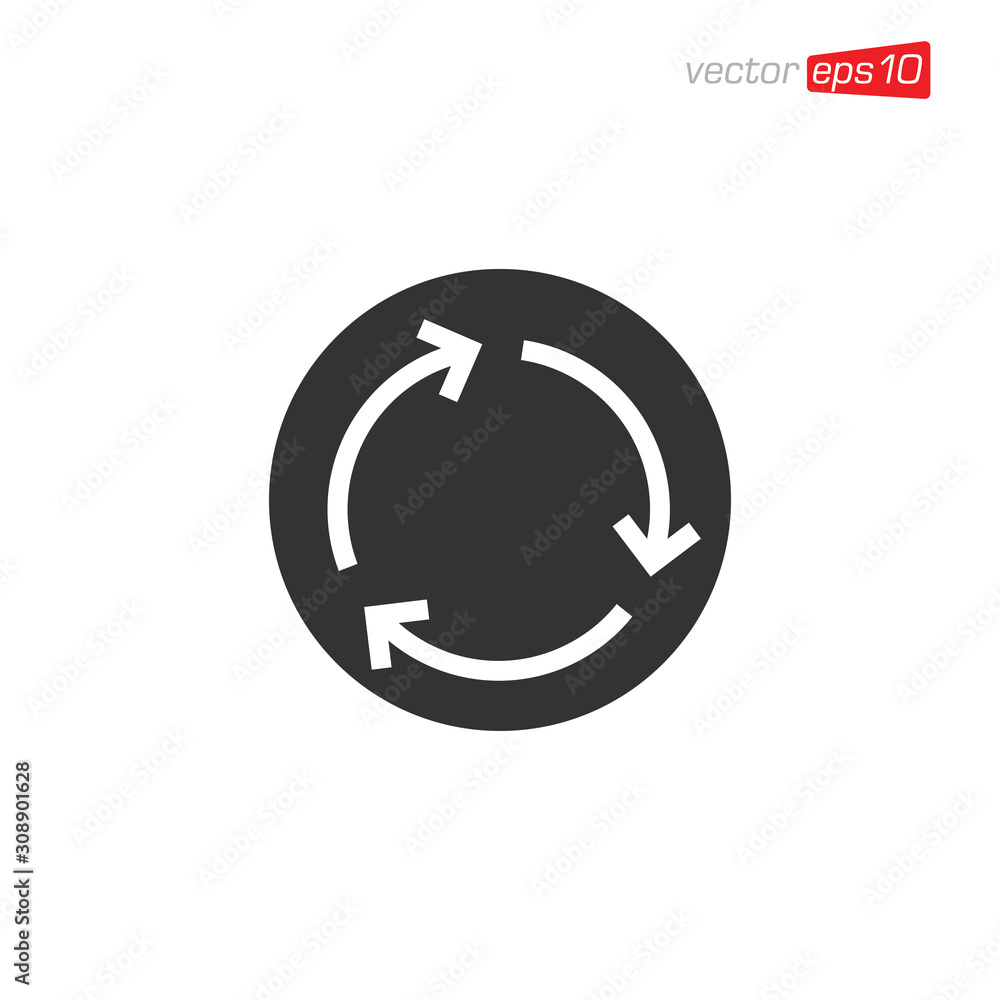 Rotate Arrow Icon Design Vector Rotate Arrow Icon Design Vector