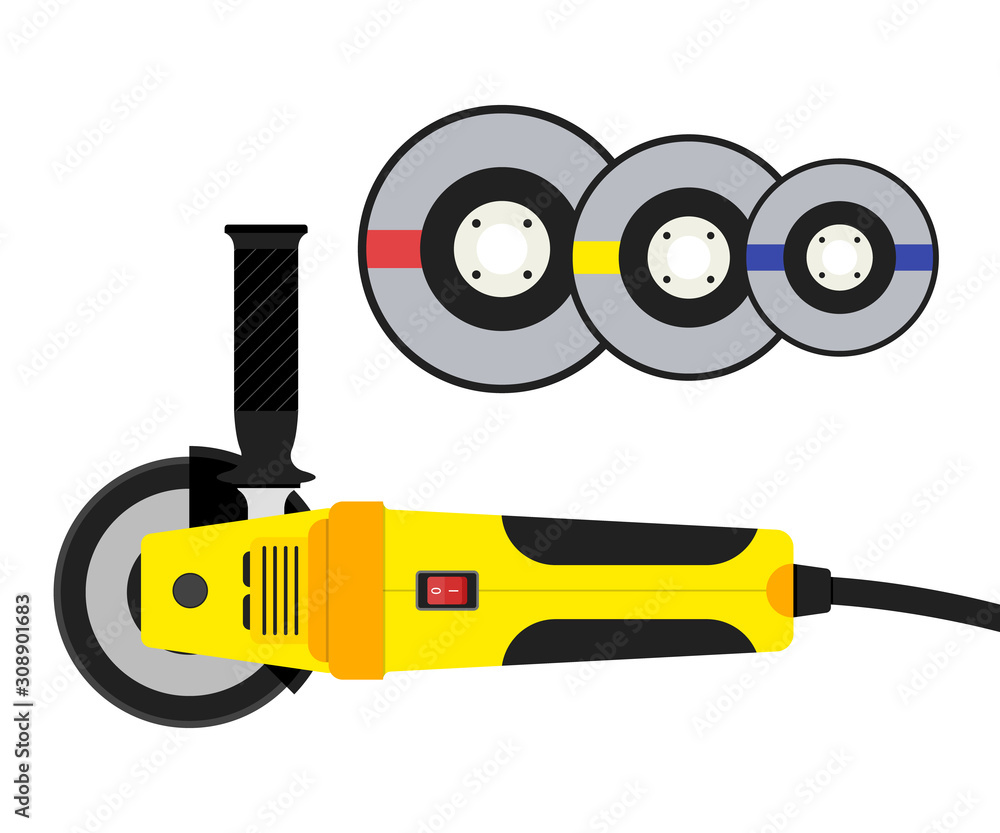 Angle Grinder Discs Icon Construction tool Vector Angle Grinder Discs Icon Construction tool Vector
