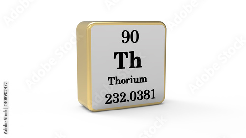 3d Thorium Element Sign. Stock image.
