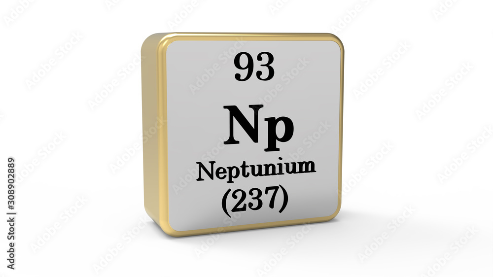 3d Neptunium Element Sign. Stock image. 3d Neptunium Element Sign. Stock image.