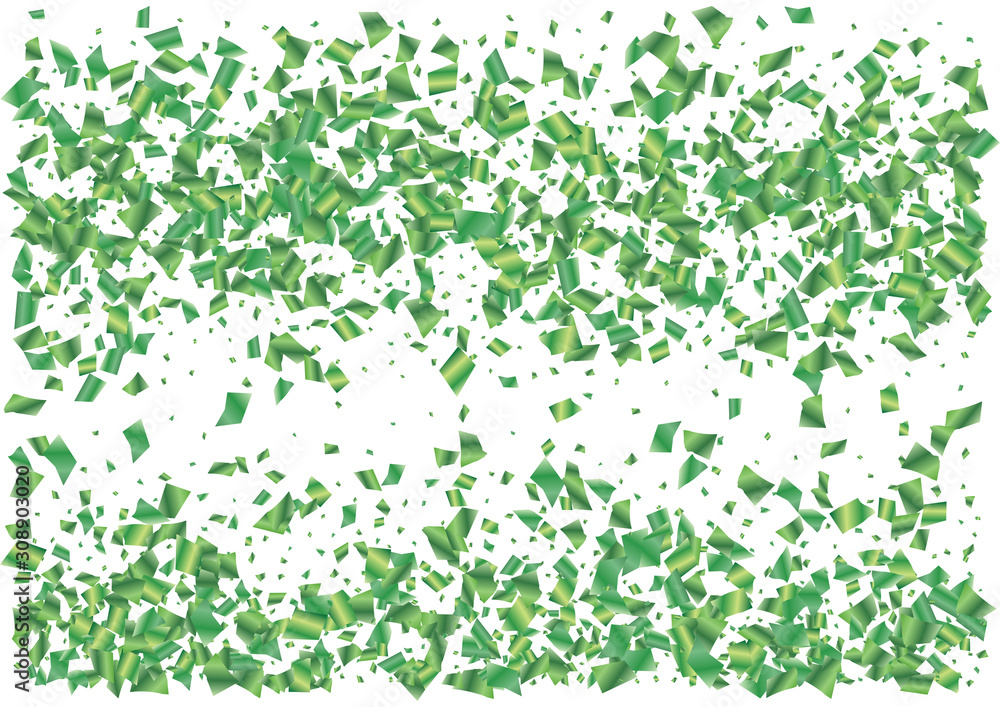 Festive green rectangle confetti background. Abstract frame confetti texture for holiday, postcard, poster, website, carnival, birthday, children's parties. Cover confetti mock-up. Wedding card layout Festive green rectangle confetti background. Abstract frame confetti texture for holiday, postcard, poster, website, carnival, birthday, children's parties. Cover confetti mock-up. Wedding card layout