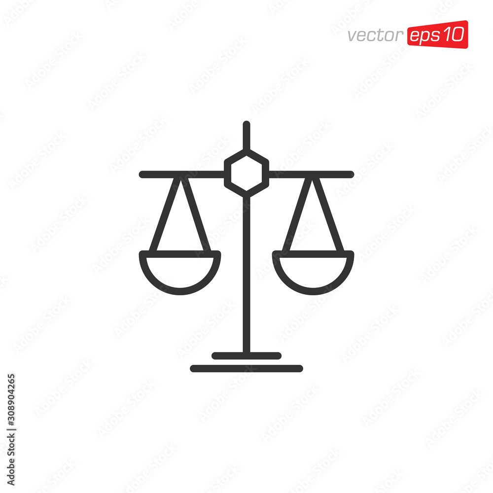 Scales Icon Design Vector Template Scales Icon Design Vector Template