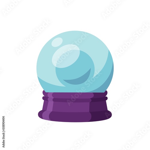 Magic ball flat vector illustration