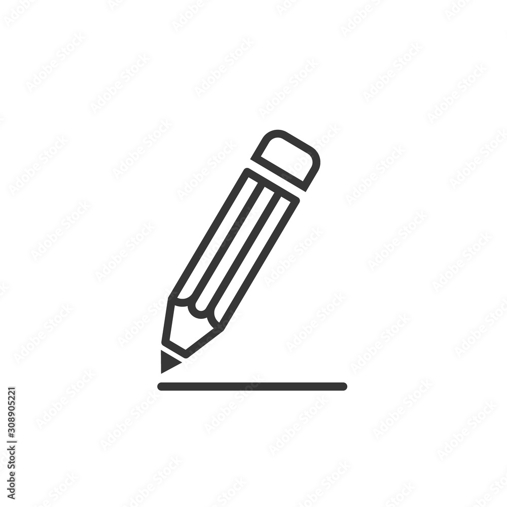 Pencil flat icon. Pencil flat icon.