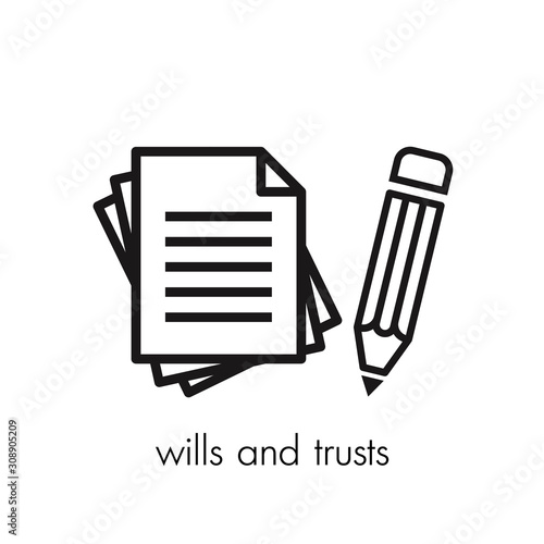 wills and trusts icon