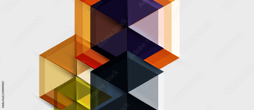 Bright color hexagon geometrical composition background, business presentation template Bright color hexagon geometrical composition background, business presentation template