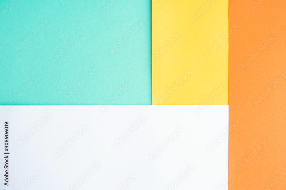 Abstract background of four trending colors mint, white, yellow and orange. Abstract background of four trending colors mint, white, yellow and orange.