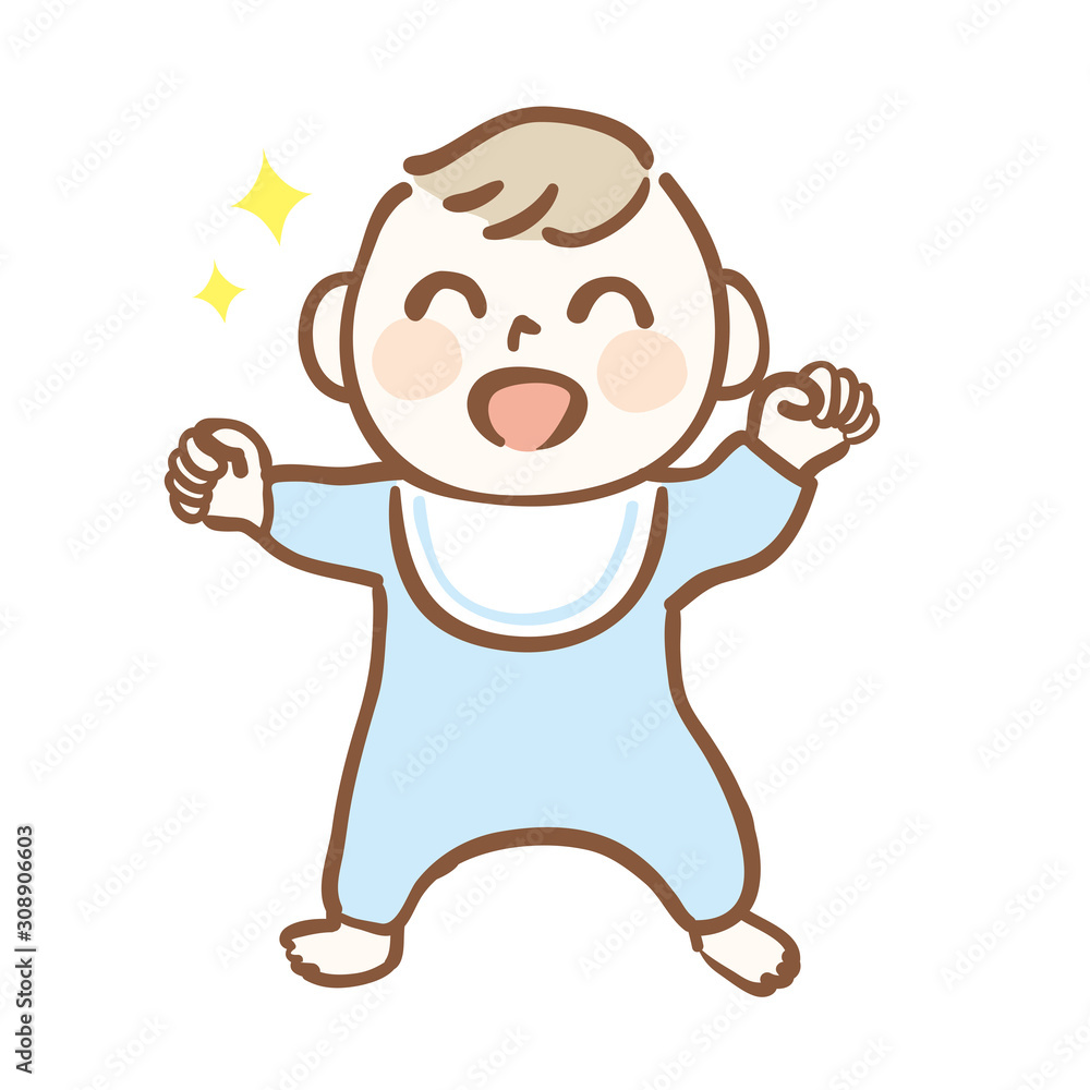 Fototapeta premium Illustration of healthy and cute baby