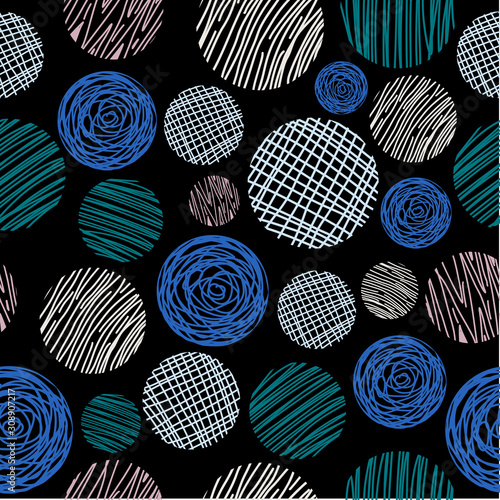 Circle abstract seamless pa...