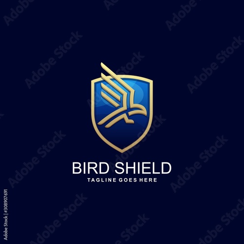 Eagle Shield Illustration Vector Template