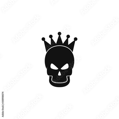 set of skull logo vector icon template illustration